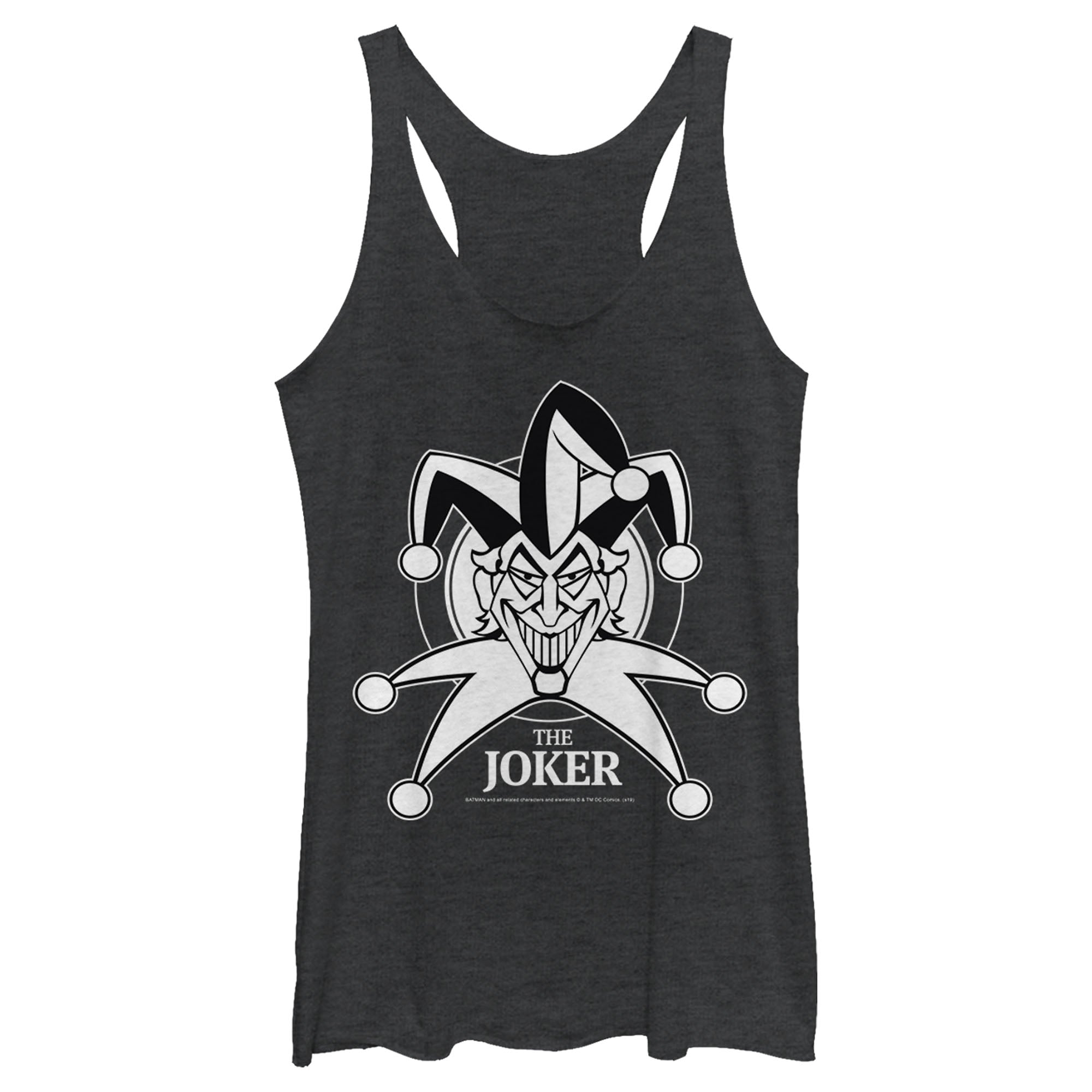 Women's Batman Joker Emblem Racerback Tank Top Women's Batman Joker Emblem Racerback Tank Top