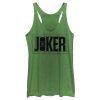 Women’s Batman Joker Text Logo Racerback Tank Top