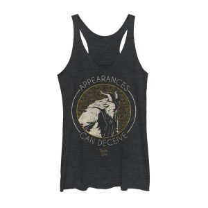 Women’s Beauty and the Beast Appearances Deceive Racerback Tank Top