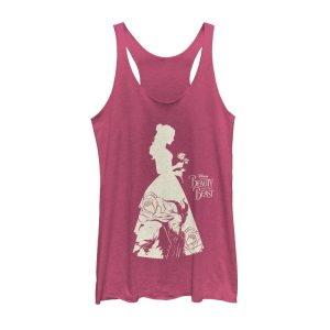 Women’s Beauty and the Beast Dress Silhouette Racerback Tank Top