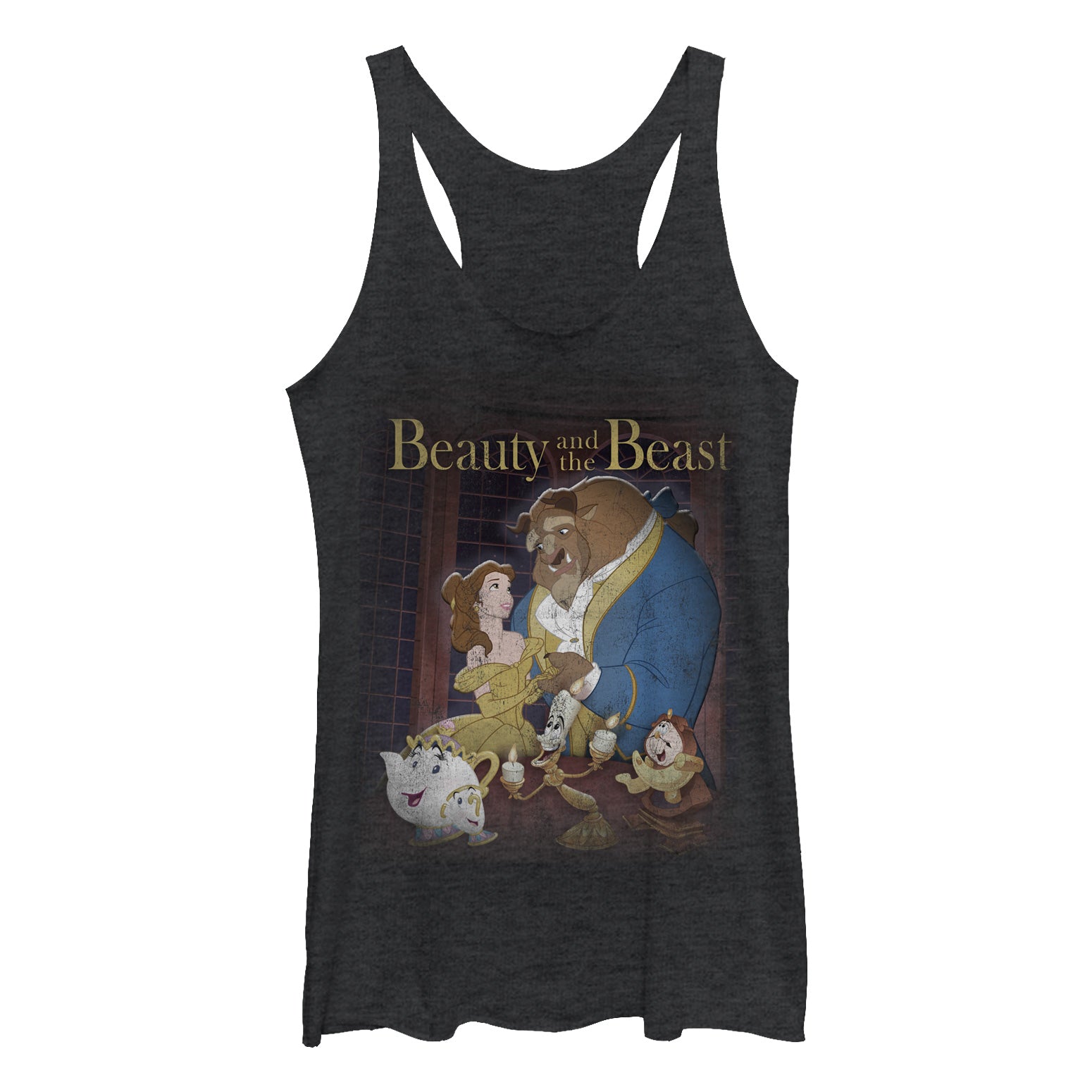Women's Beauty and the Beast Movie Poster Racerback Tank Top Women's Beauty and the Beast Movie Poster Racerback Tank Top