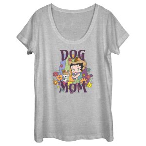 Women’s Betty Boop Floral Dog Mom T-Shirt