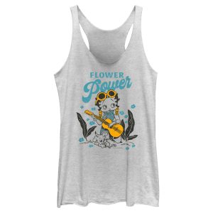 Women’s Betty Boop Flower Power Racerback Tank Top
