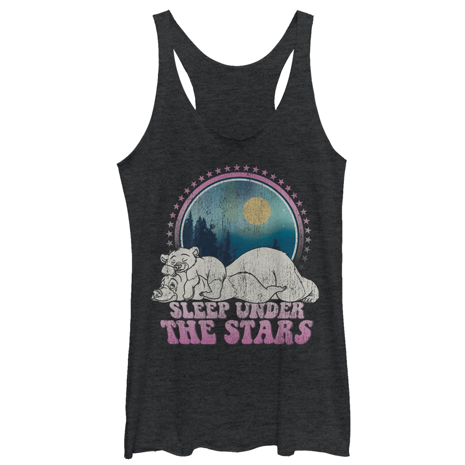 Women's Brother Bear Brother Bear Sleep Under Stars Racerback Tank Top Women's Brother Bear Brother Bear Sleep Under Stars Racerback Tank Top