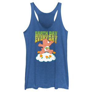 Women’s Care Bears Earth Day Everyday Forest Friend Bear Racerback Tank Top