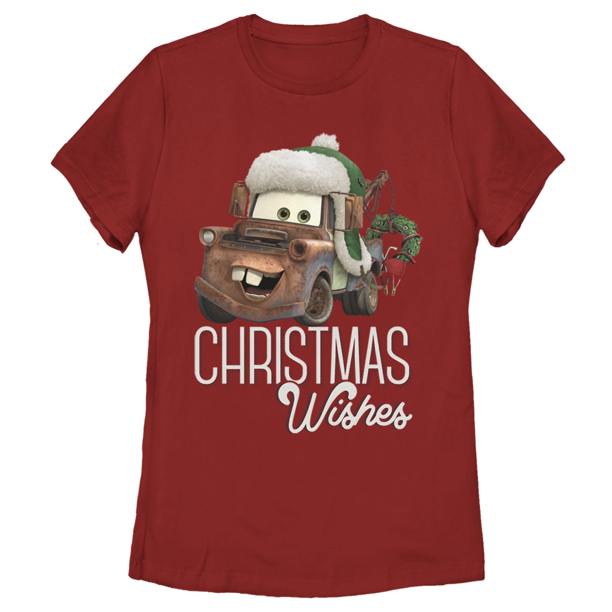 Women's Cars Merry Christmas Mater T-Shirt Women's Cars Merry Christmas Mater T-Shirt