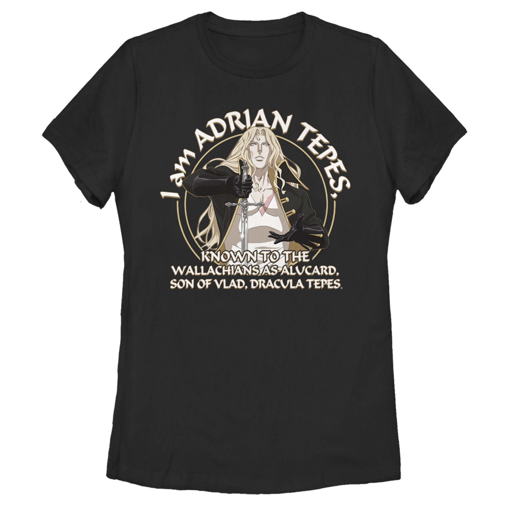 Women's Castlevania Alucard Son of Dracula T-Shirt Women's Castlevania Alucard Son of Dracula T-Shirt