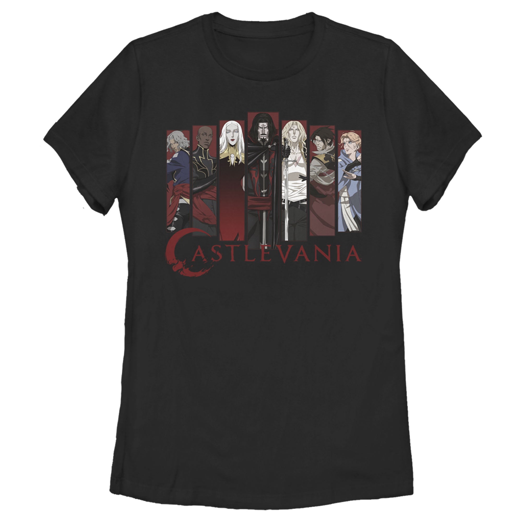 Women's Castlevania Full Character Panels T-Shirt Women's Castlevania Full Character Panels T-Shirt