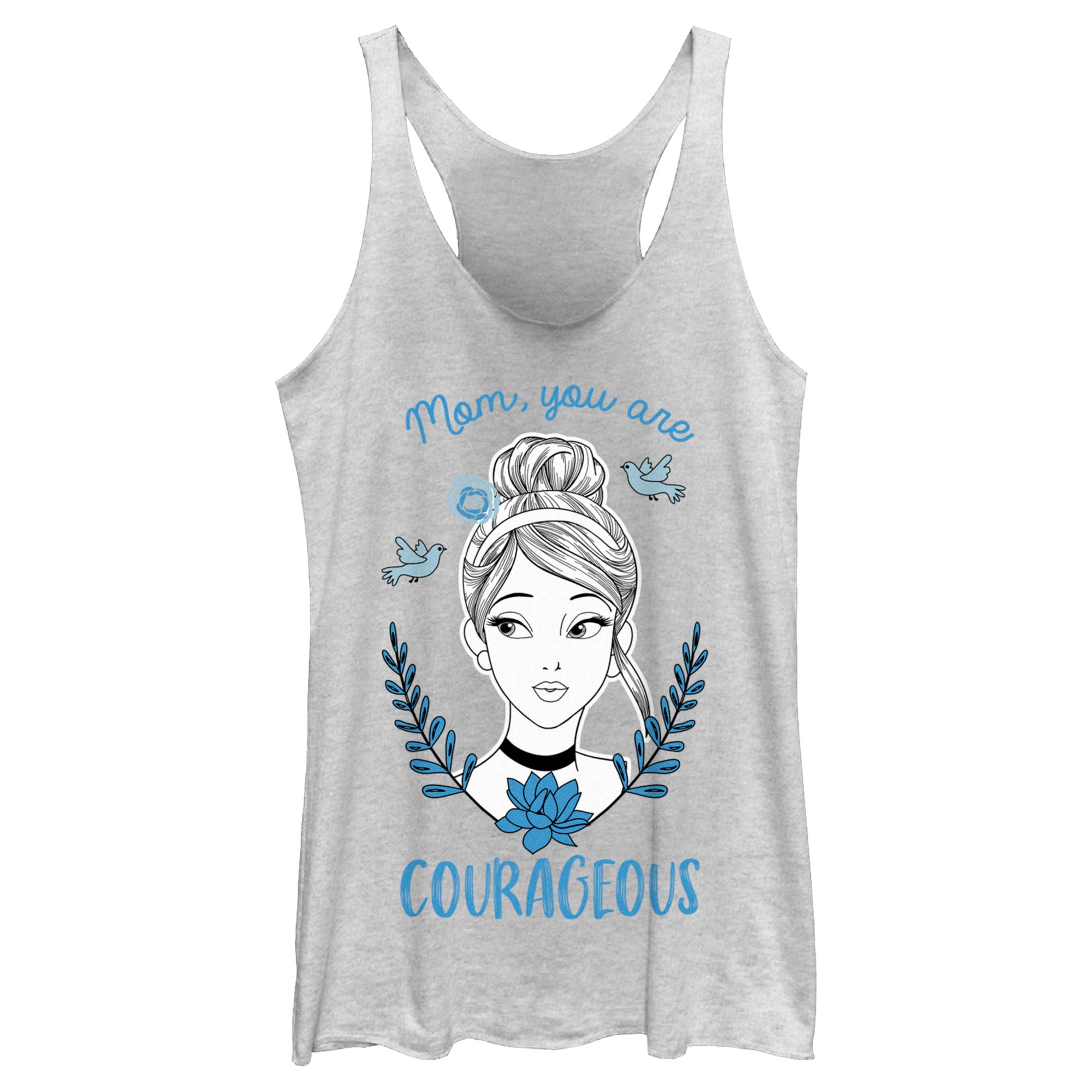 Women's Cinderella Courageous Mom Racerback Tank Top Women's Cinderella Courageous Mom Racerback Tank Top