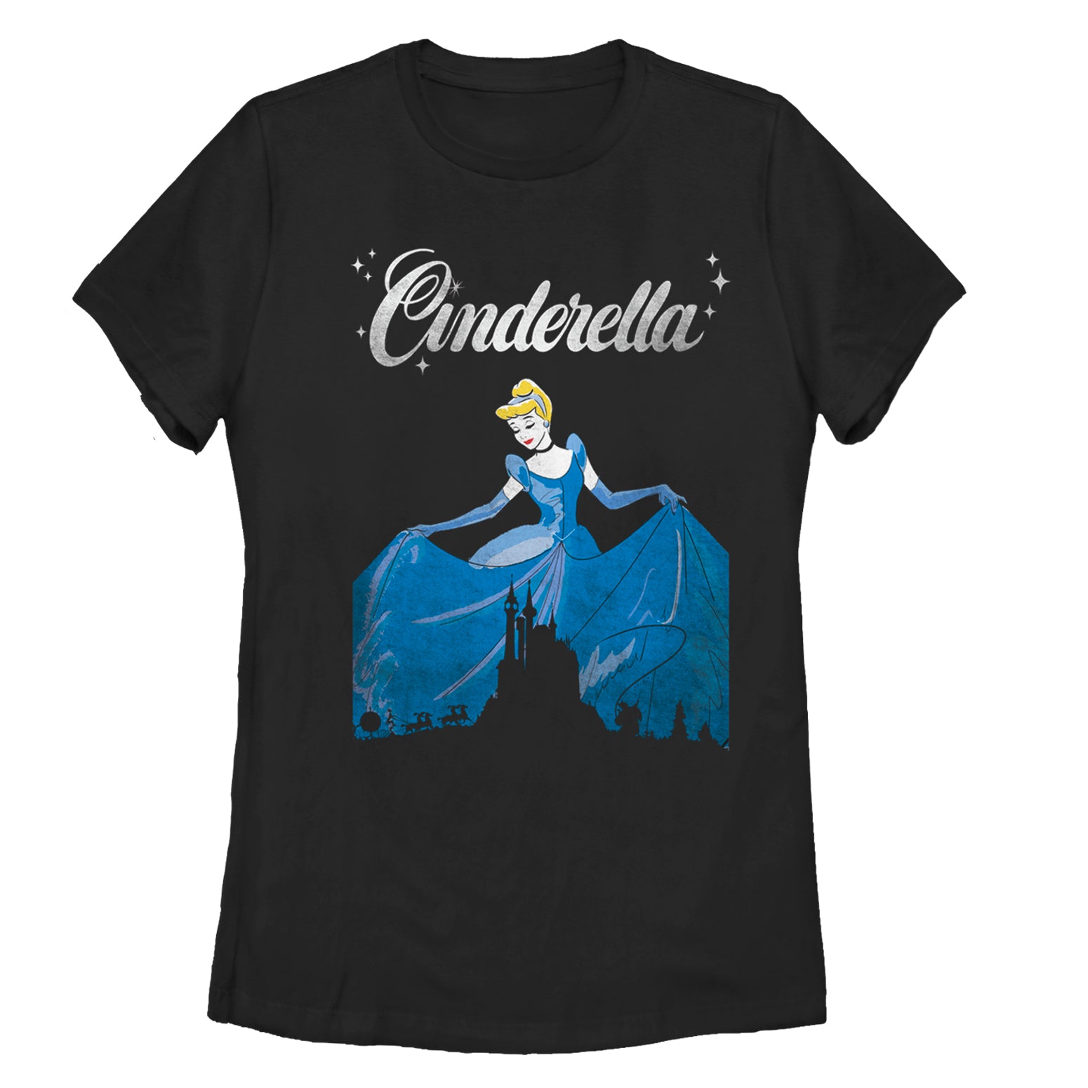 Women's Cinderella Dress Silhouette T-Shirt Women's Cinderella Dress Silhouette T-Shirt
