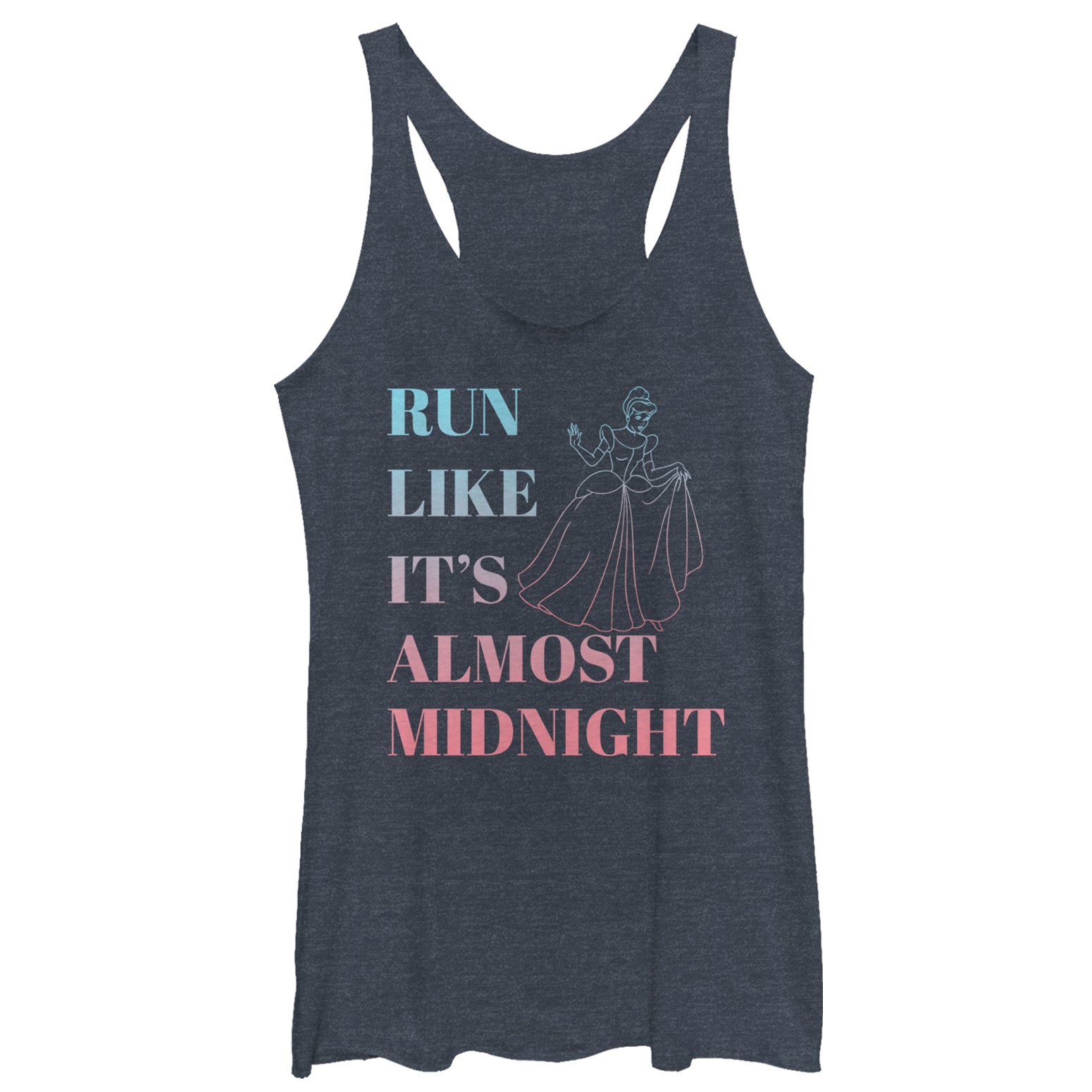 Women's Cinderella Run Like Midnight Racerback Tank Top Women's Cinderella Run Like Midnight Racerback Tank Top