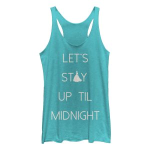Women’s Cinderella Stay Up Until Midnight Racerback Tank Top