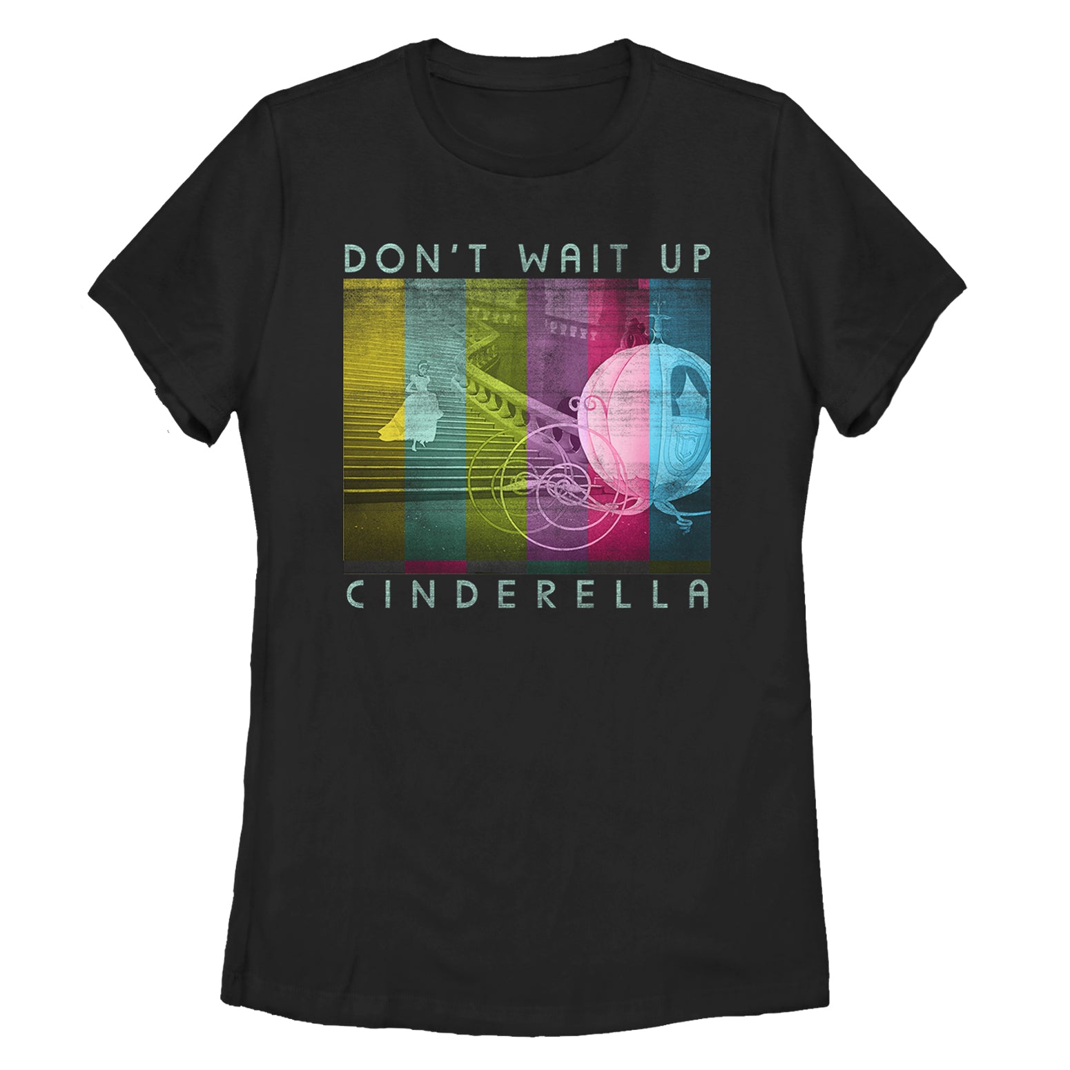 Women's Cinderella TV Glitch Stripe T-Shirt Women's Cinderella TV Glitch Stripe T-Shirt