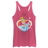 Women’s Cinderella Valentine Glass Slipper Racerback Tank Top