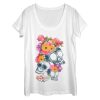 Women’s Coco Floral Skeletons Scoop Neck