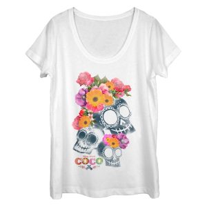 Women’s Coco Floral Skeletons Scoop Neck