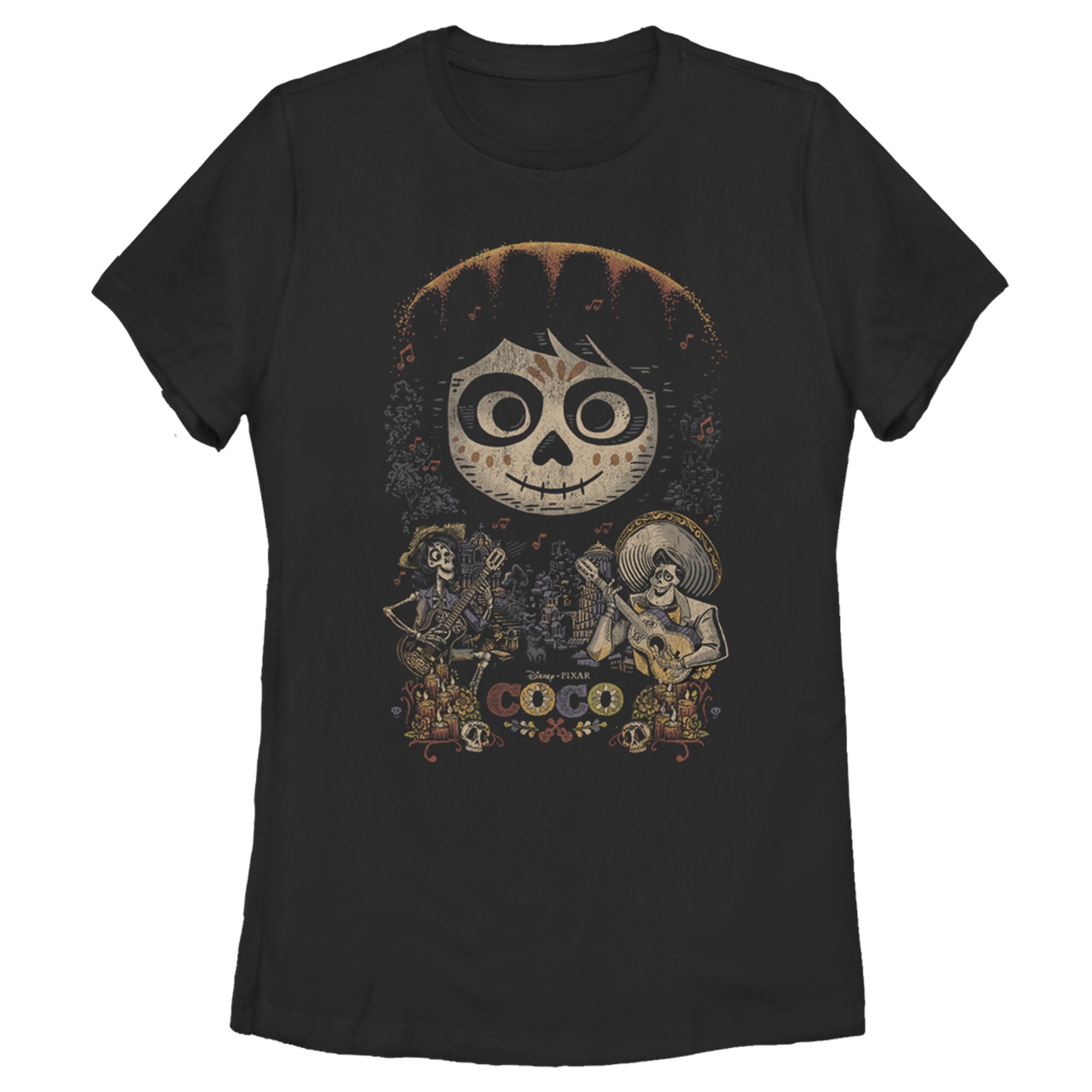 Women's Coco Miguel & Musical Scene T-Shirt Women's Coco Miguel & Musical Scene T-Shirt