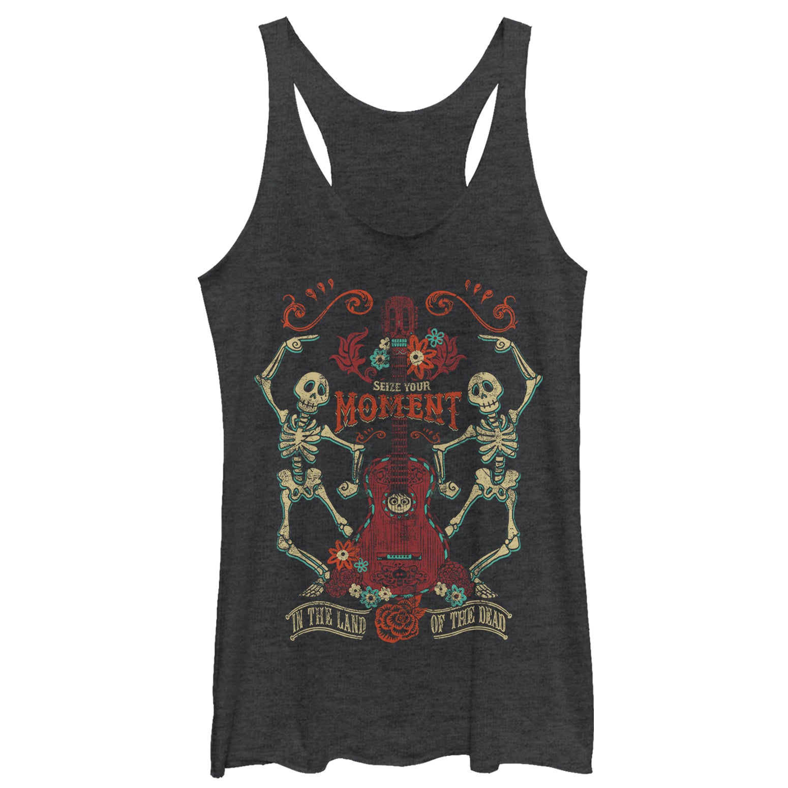 Women's Coco Seize Moment Skeleton Dance Racerback Tank Top Women's Coco Seize Moment Skeleton Dance Racerback Tank Top