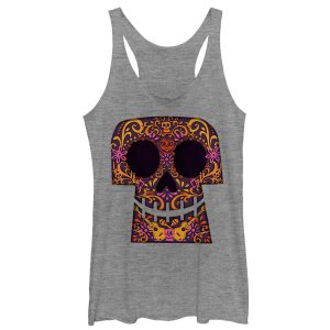 Women’s Coco Sugar Skull Grin Racerback Tank Top