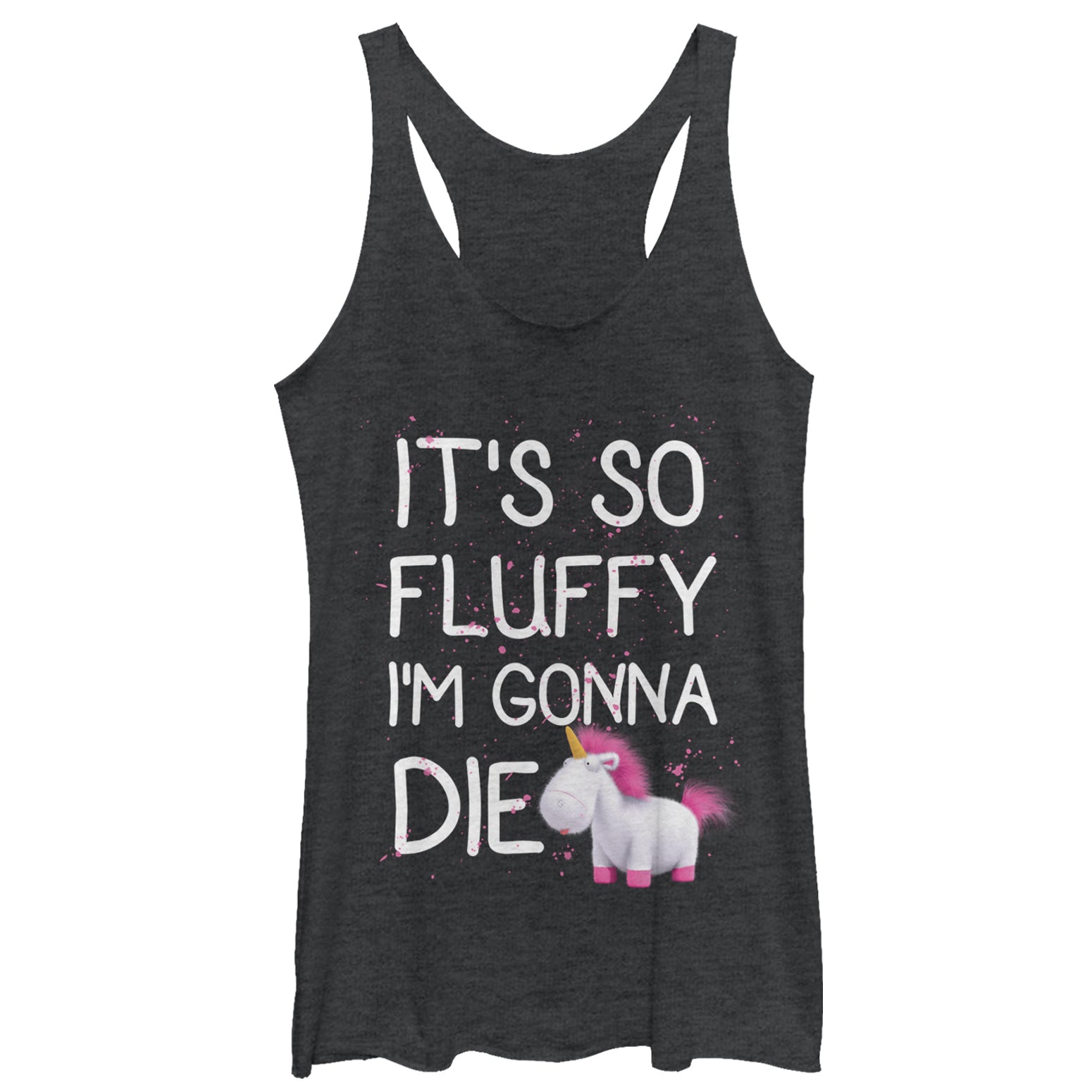 Women's Despicable Me Agnes Fluffy Unicorn Spots Racerback Tank Top Women's Despicable Me Agnes Fluffy Unicorn Spots Racerback Tank Top