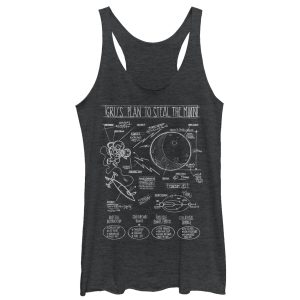 Women’s Despicable Me Gru Plans to Steal Moon Racerback Tank Top