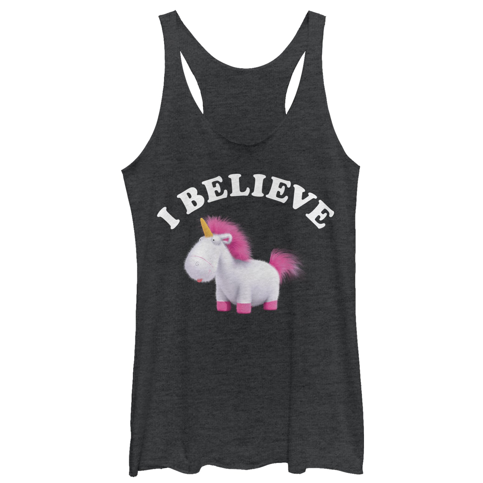 Women's Despicable Me I Believe Unicorns Racerback Tank Top Women's Despicable Me I Believe Unicorns Racerback Tank Top