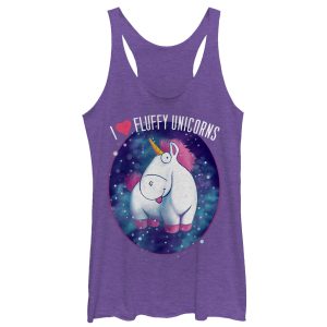Women’s Despicable Me Love Fluffy Unicorns Racerback Tank Top