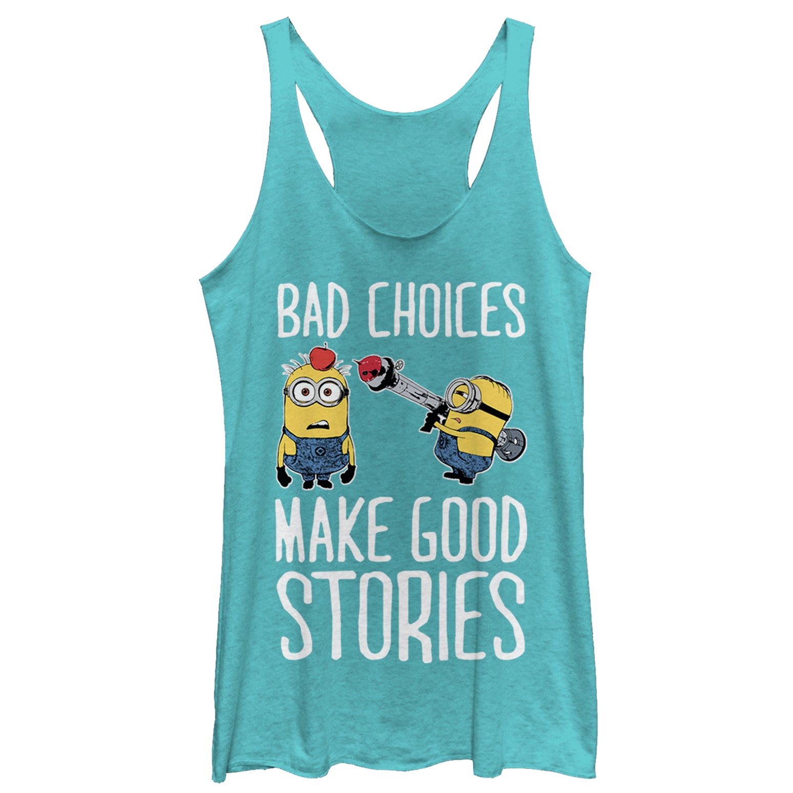 Women's Despicable Me Minion Bad Choices Racerback Tank Top Women's Despicable Me Minion Bad Choices Racerback Tank Top