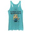 Women’s Despicable Me Minion Don’t Do Mornings Racerback Tank Top