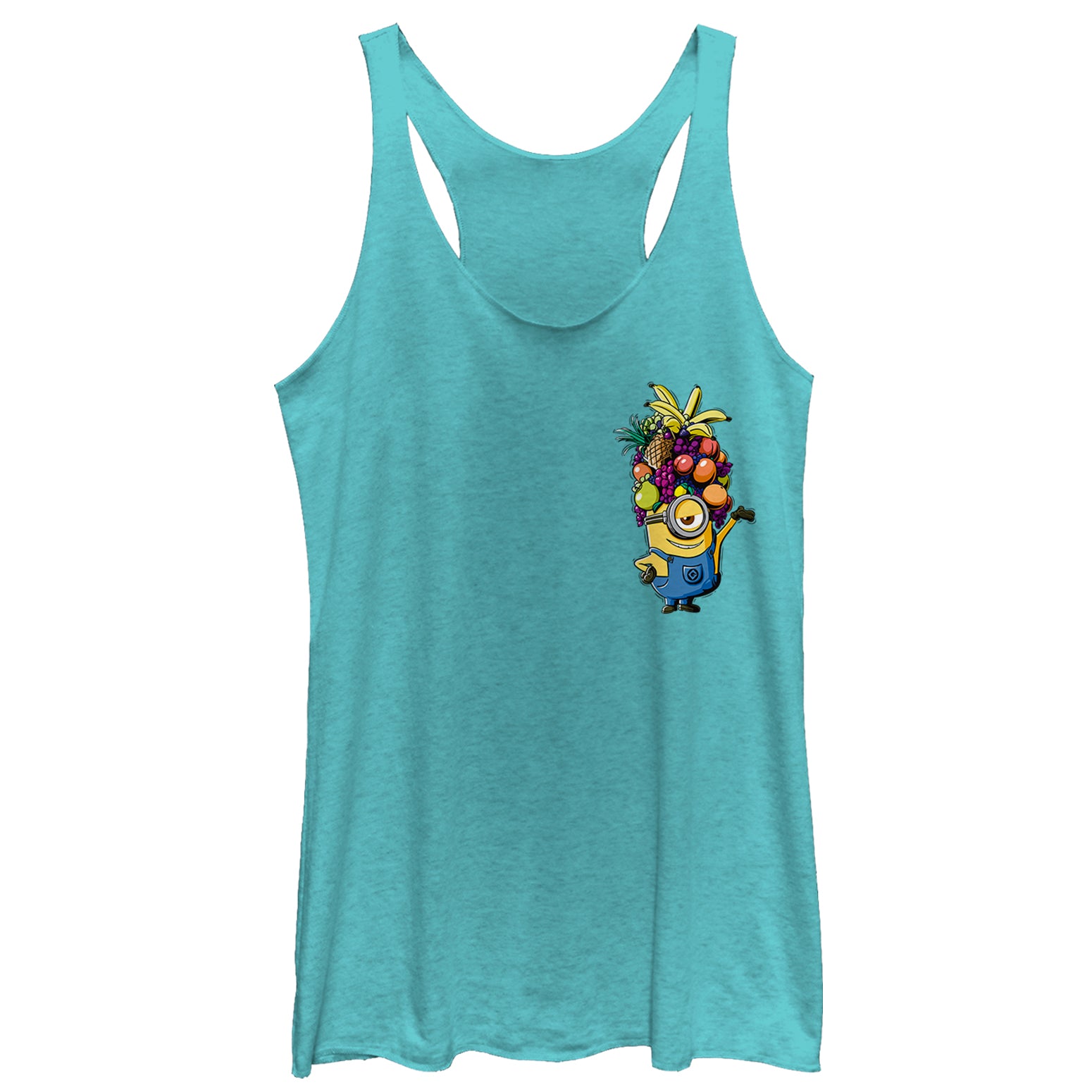 Women's Despicable Me Minion Fruit Hat Racerback Tank Top Women's Despicable Me Minion Fruit Hat Racerback Tank Top