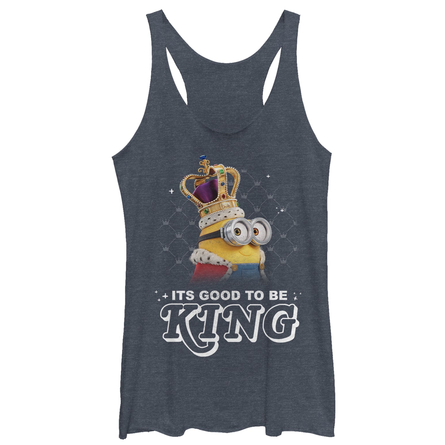Women's Despicable Me Minion Good to Be King Racerback Tank Top Women's Despicable Me Minion Good to Be King Racerback Tank Top