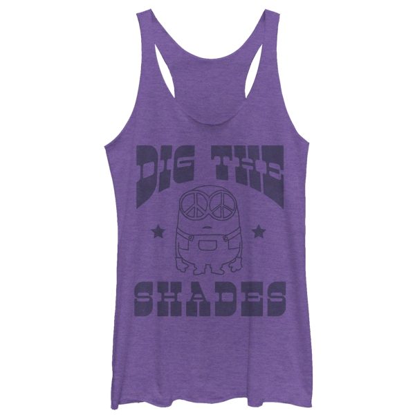Women’s Despicable Me Minion Groovy Peace Shades Racerback Tank Top