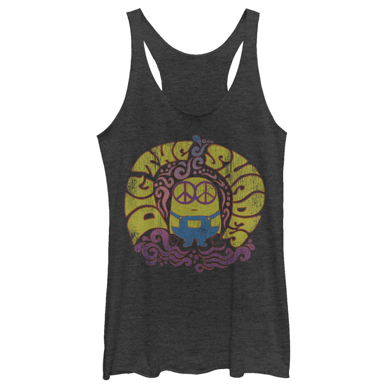 Women's Despicable Me Minion Groovy Shades Racerback Tank Top Women's Despicable Me Minion Groovy Shades Racerback Tank Top