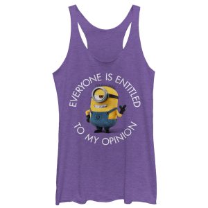 Women’s Despicable Me Minion My Opinion Racerback Tank Top