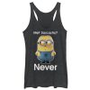 Women’s Despicable Me Minion Never Sarcastic Racerback Tank Top