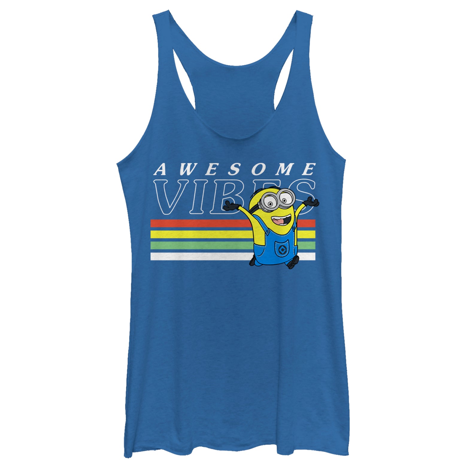Women's Despicable Me Minion Rainbow Vibes Racerback Tank Top Women's Despicable Me Minion Rainbow Vibes Racerback Tank Top