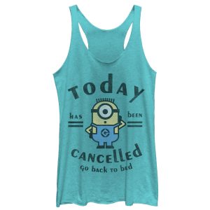 Women’s Despicable Me Minion Today Cancelled Racerback Tank Top