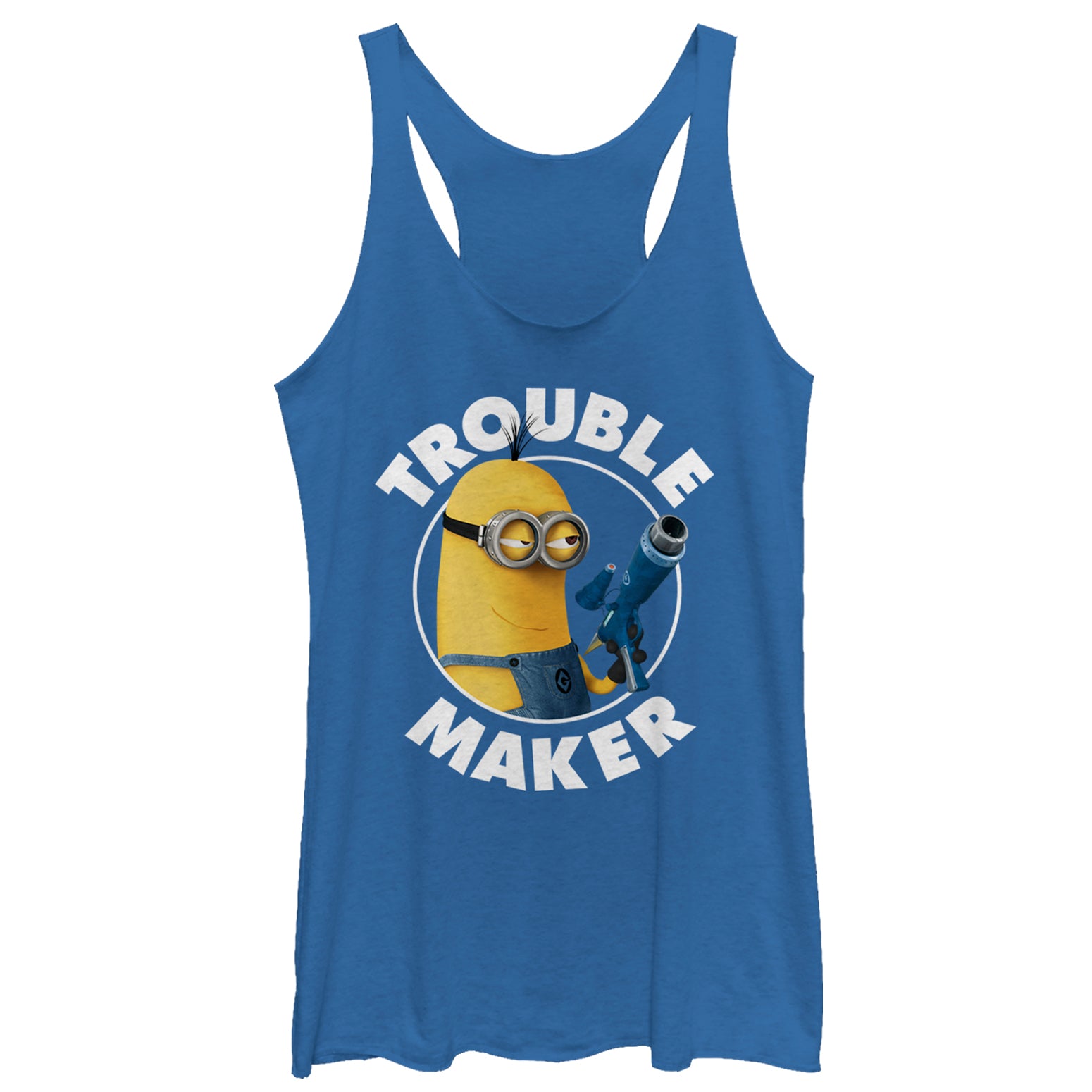 Women's Despicable Me Minion Trouble Maker Racerback Tank Top Women's Despicable Me Minion Trouble Maker Racerback Tank Top