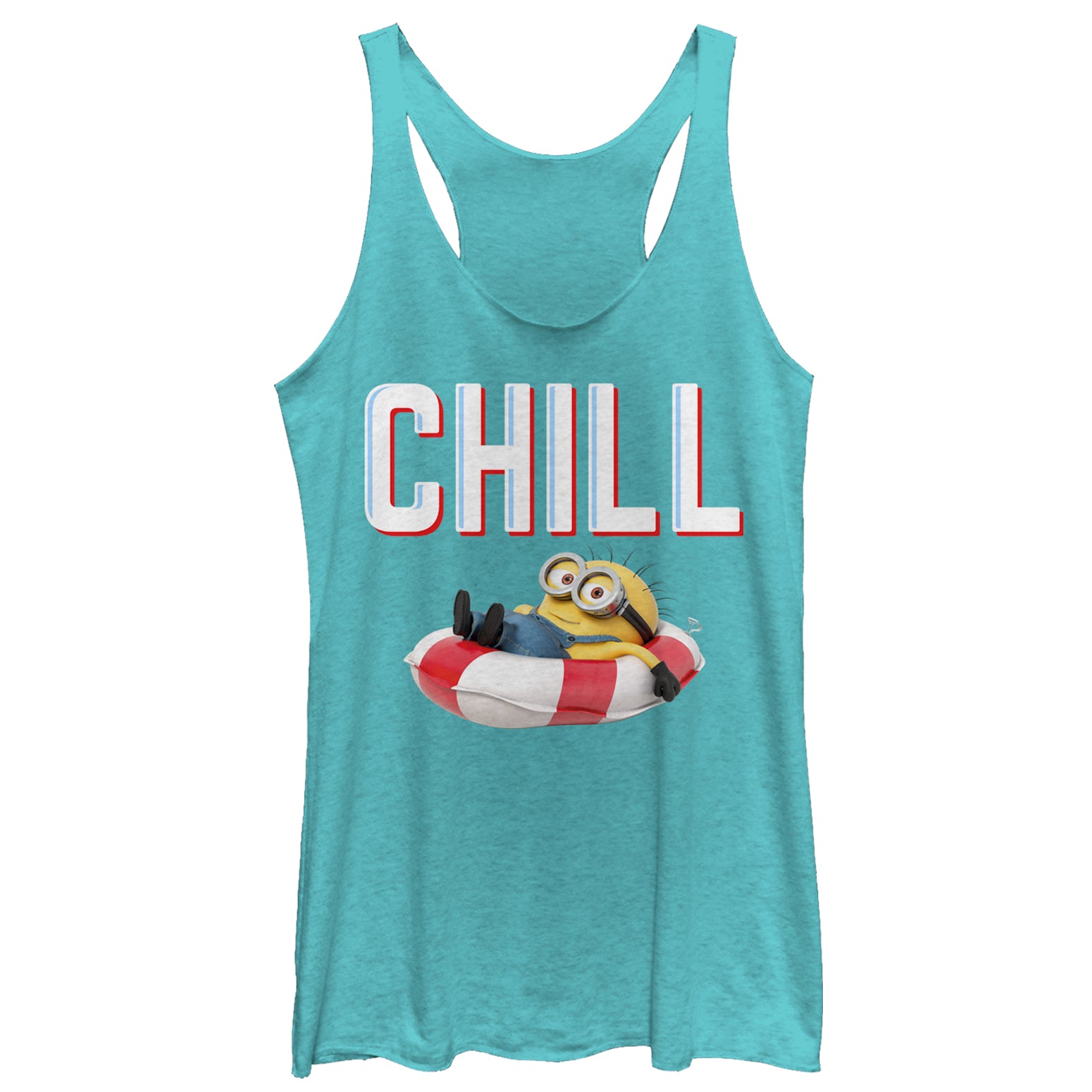 Women's Despicable Me Minions Chill Floatie Racerback Tank Top Women's Despicable Me Minions Chill Floatie Racerback Tank Top