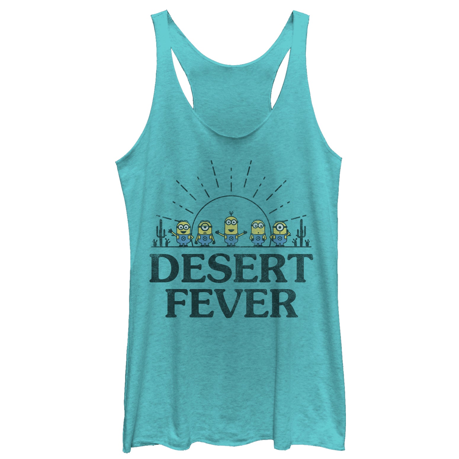 Women's Despicable Me Minions Desert Fever Racerback Tank Top Women's Despicable Me Minions Desert Fever Racerback Tank Top