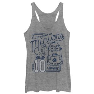 Women’s Despicable Me My Friends Are Minions Racerback Tank Top