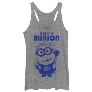 Women’s Despicable Me One in Minion Wave Racerback Tank Top