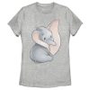 Women’s Dumbo Looking Back Elephant Portrait Pose T-Shirt
