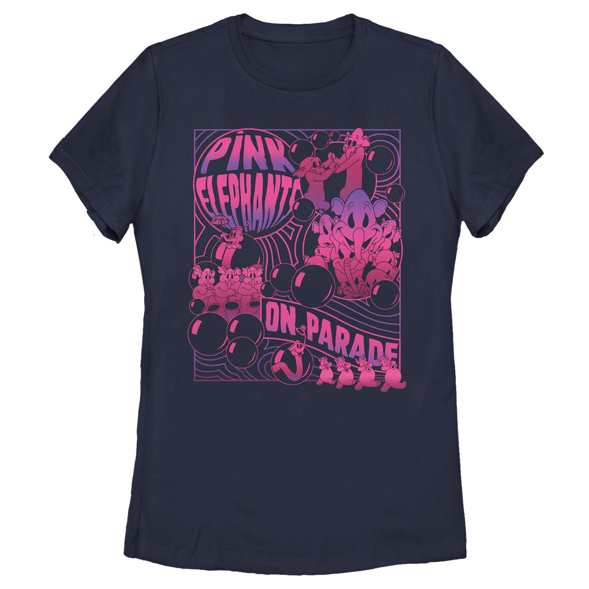 Women's Dumbo Pink Elephants on Parade T-Shirt Women's Dumbo Pink Elephants on Parade T-Shirt