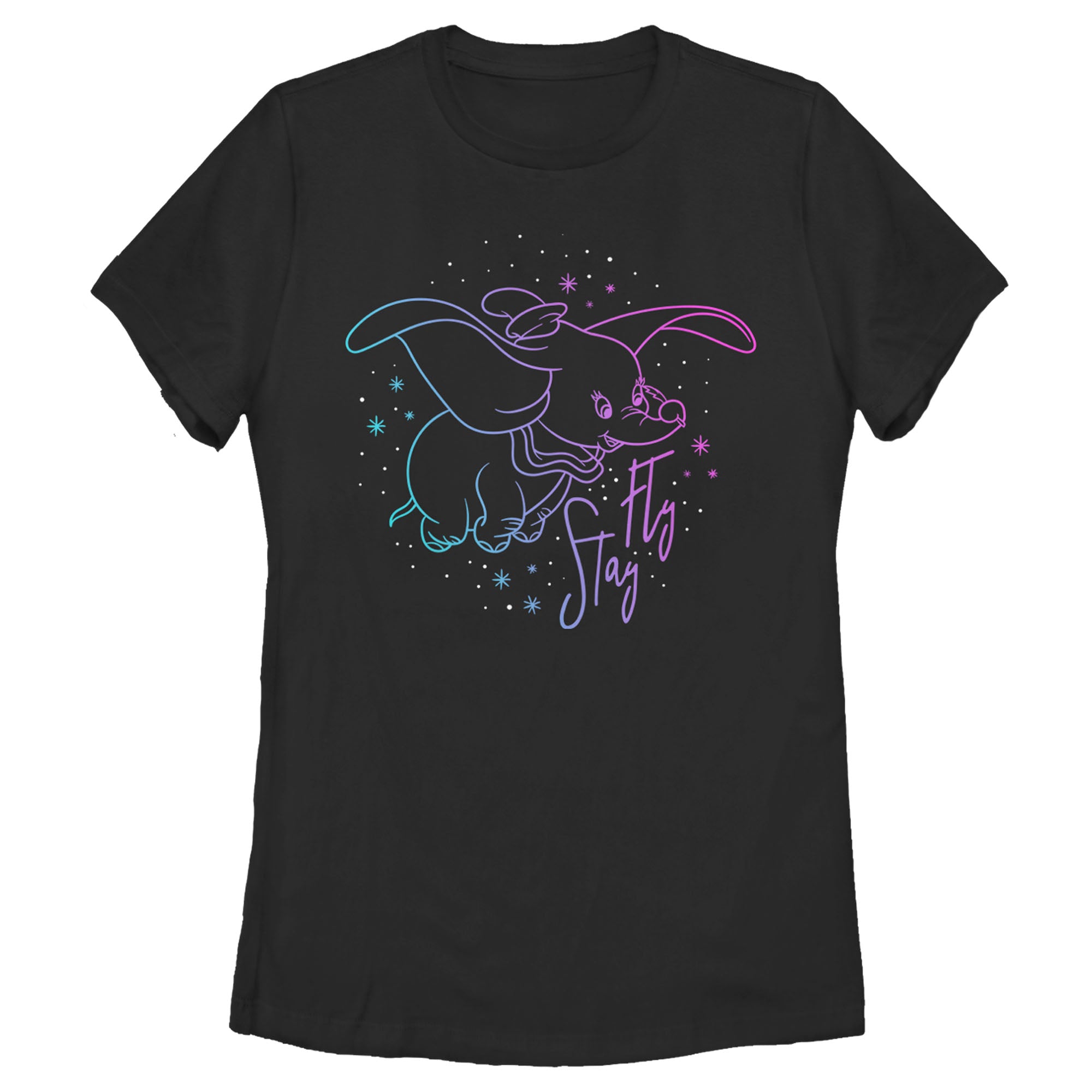 Women's Dumbo Stay Fly Outline T-Shirt Women's Dumbo Stay Fly Outline T-Shirt
