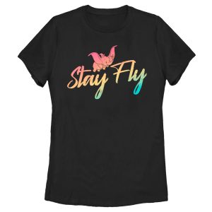 Women’s Dumbo Stay Fly Rainbow T-Shirt