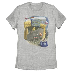 Women’s Dumbo Timothy Circus Tent Retro Portrait T-Shirt