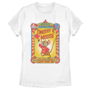 Women’s Dumbo Timothy Q. Mouse Circus Poster T-Shirt
