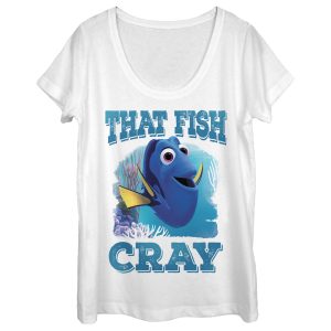 Women’s Finding Dory Cray Cray Fish Scoop Neck