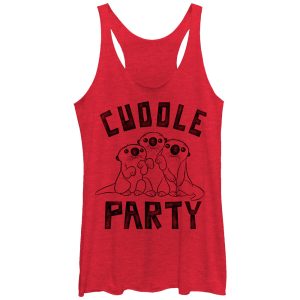 Women’s Finding Dory Cuddle Party Otters Racerback Tank Top